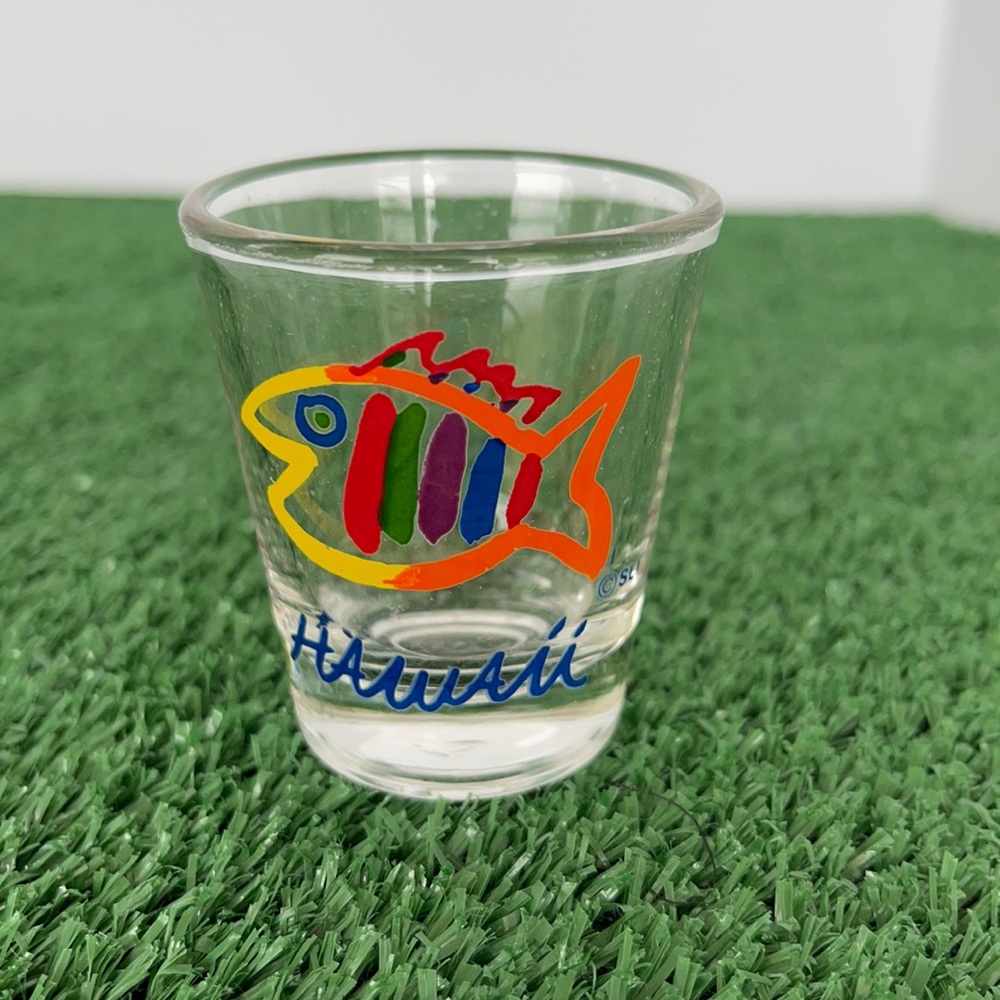 Hawaii Island Souvenir Shot Glass Fish Colorful Souvenir Tourism Collectible